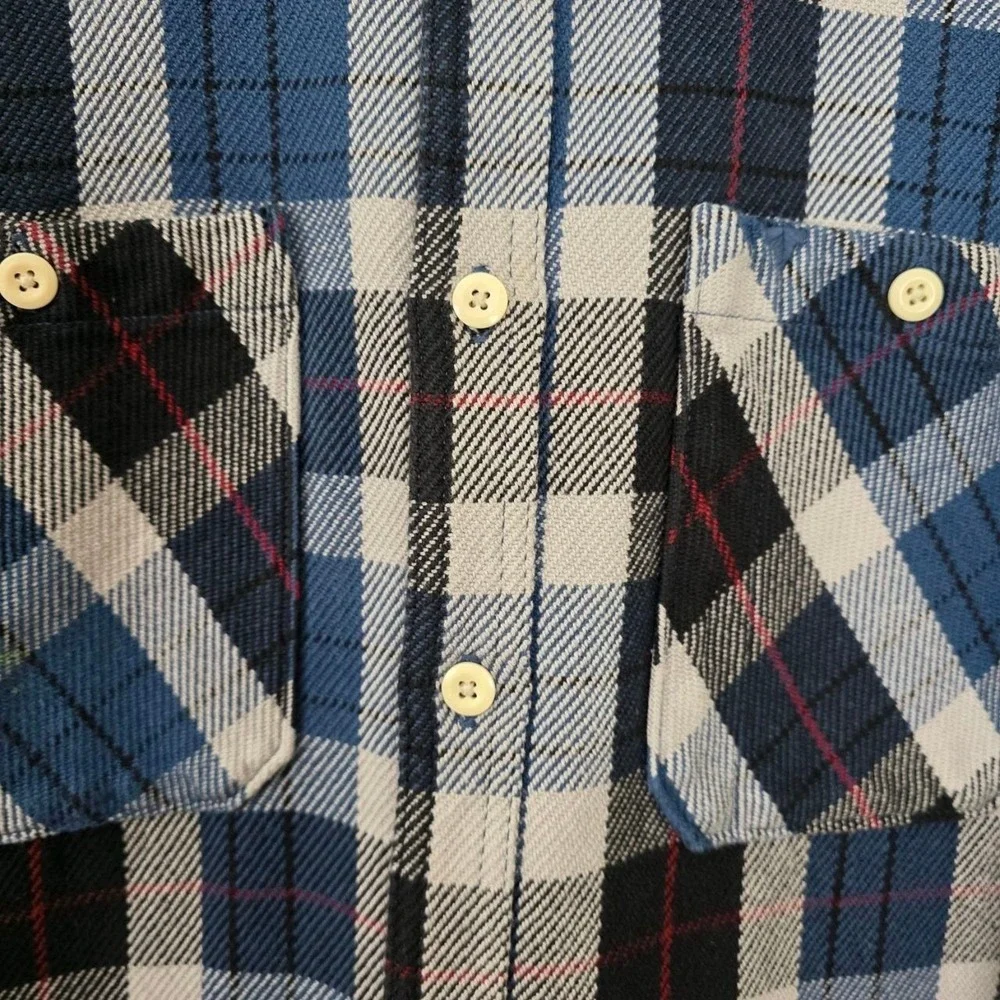 The‎ North Face Plaid Flannel Shirt Mens XL Blue Black Red Button Up Long Sleeve